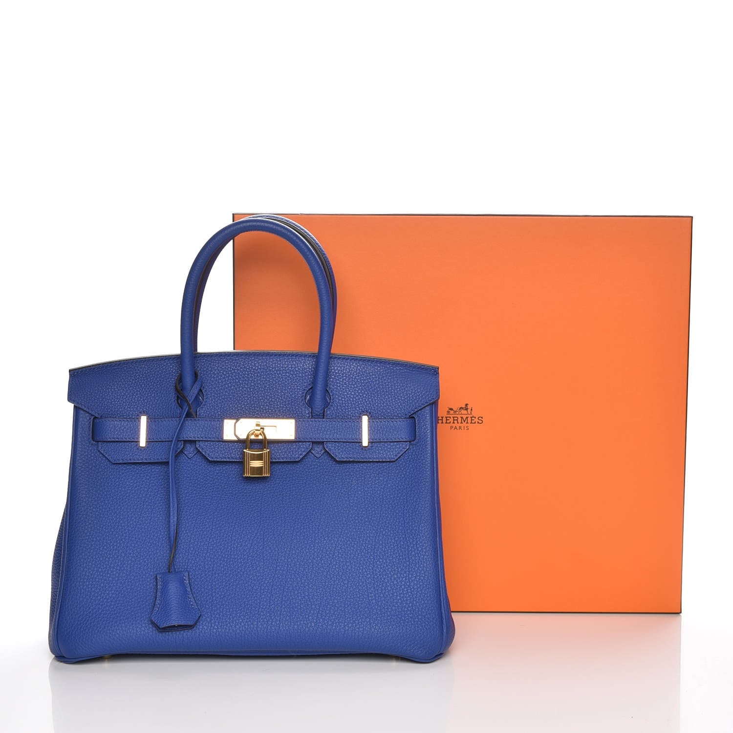 Hermes Togo Birkin 30 Bleu Electrique 34 of 34