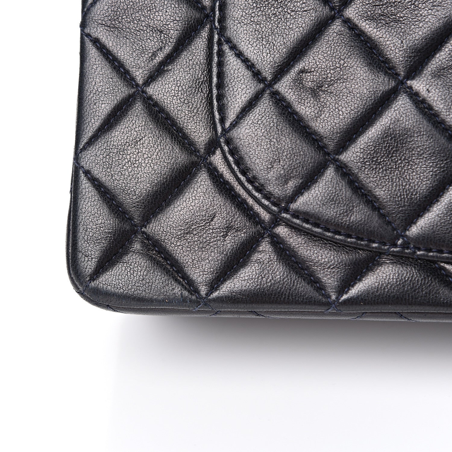 Chanel Lambskin Quilted Small Double Flap Navy 16 of 16