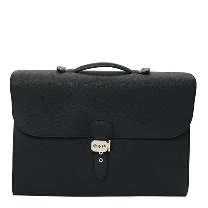 Hermes Togo Sac A Depeches 41 Briefcase Black 1 of 12