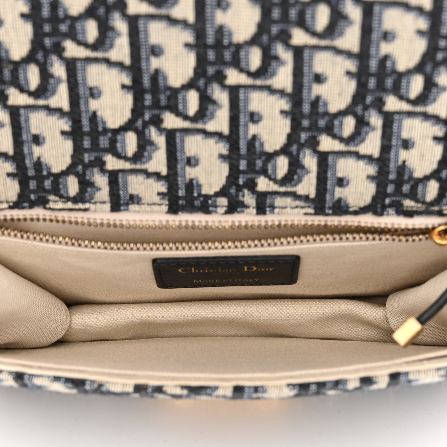 Oblique Small DiorAddict Flap Bag Navy Blue