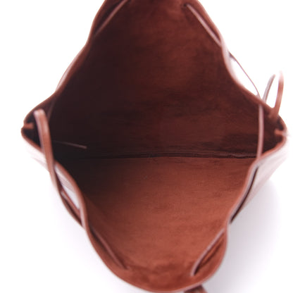 Saint Laurent Calfskin Medium Jen Flat Bucket Bag Brown 5 of 11
