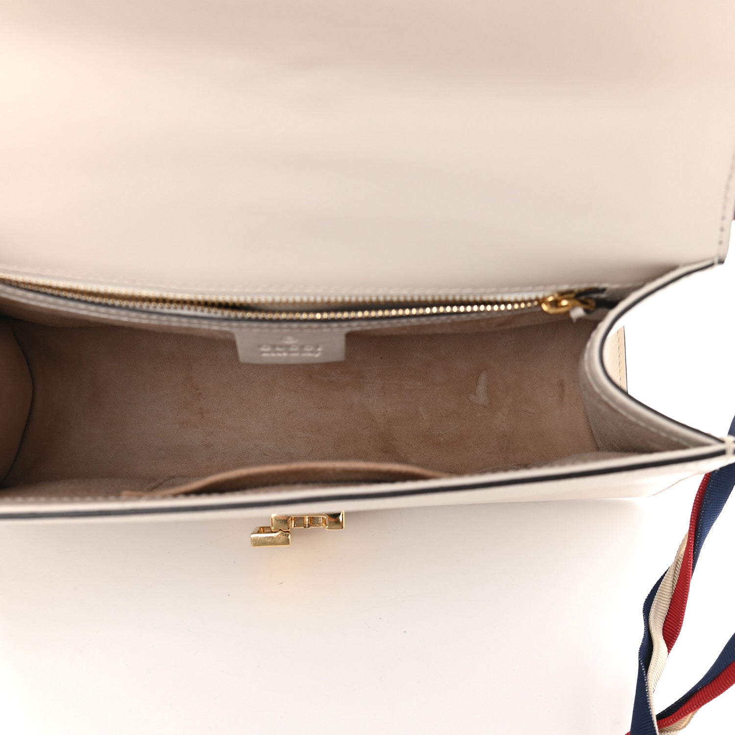 Gucci Calfskin Small Sylvie Shoulder Bag Off White 4 of 11