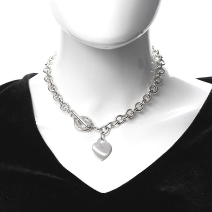 Tiffany Sterling Silver Heart Tag Toggle Necklace 2 of 5