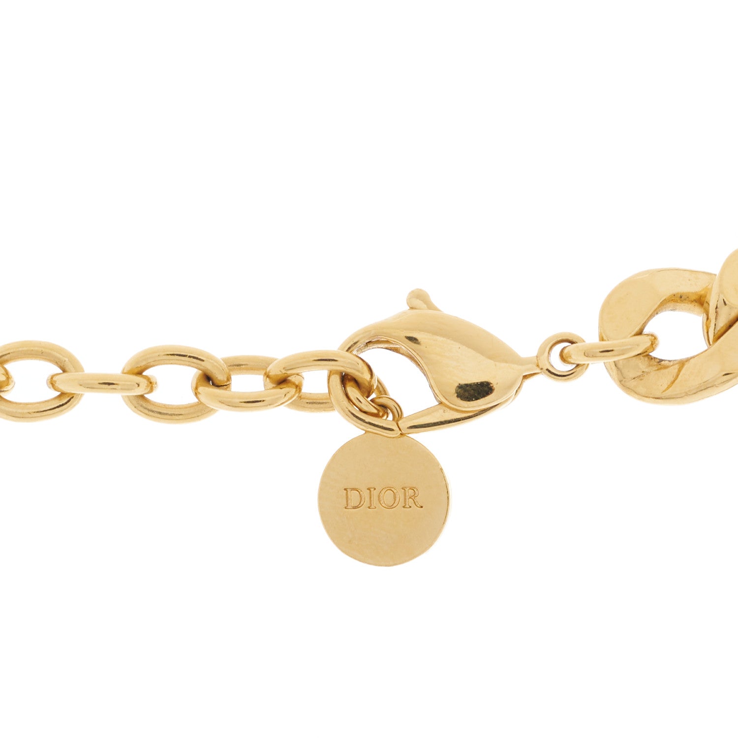 Christian Dior Metal Danseuse Etoile Chain Choker Necklace Gold 4 of 6
