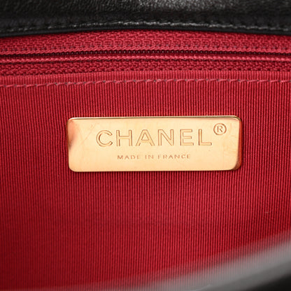 Chanel Shiny Goatskin Quilted Large Chanel 19 Flap Black 6 of 10