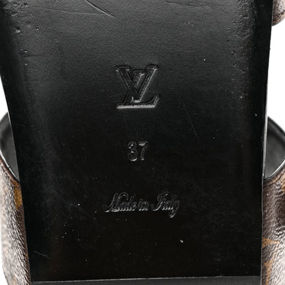 Louis Vuitton Monogram Bom Dia Mule Sandals 37 Black 6 of 8