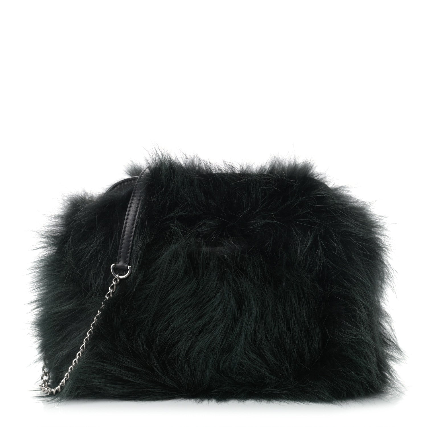 Louis Vuitton Fox Fur Lambskin Pochette Chaine Renard Vert Fonce 1 of 8