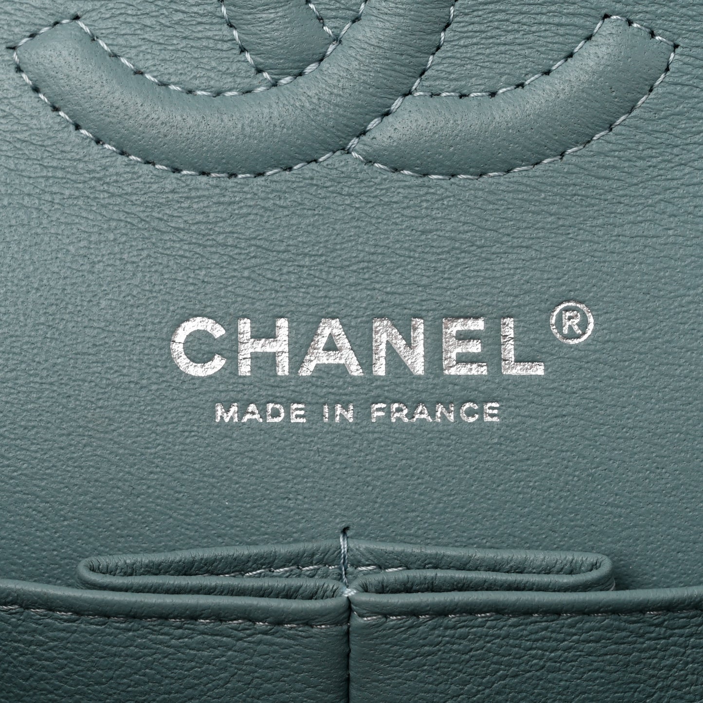 Caviar Quilted Small Double Flap Light Blue