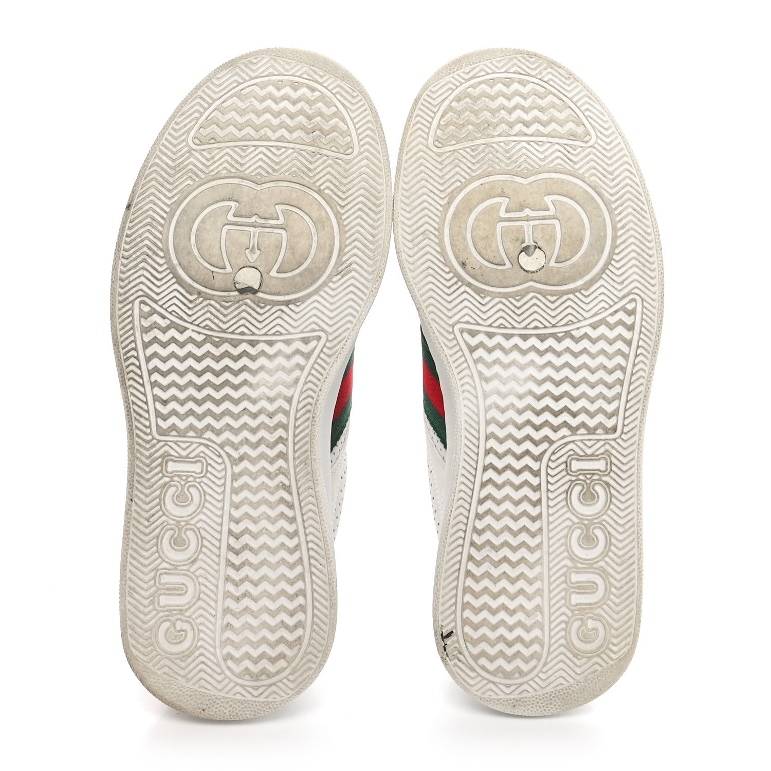 Gucci Calfskin Web Perforated Womens Platform 55mm Sneakers 38.5 White Bright Splash 7 of 10