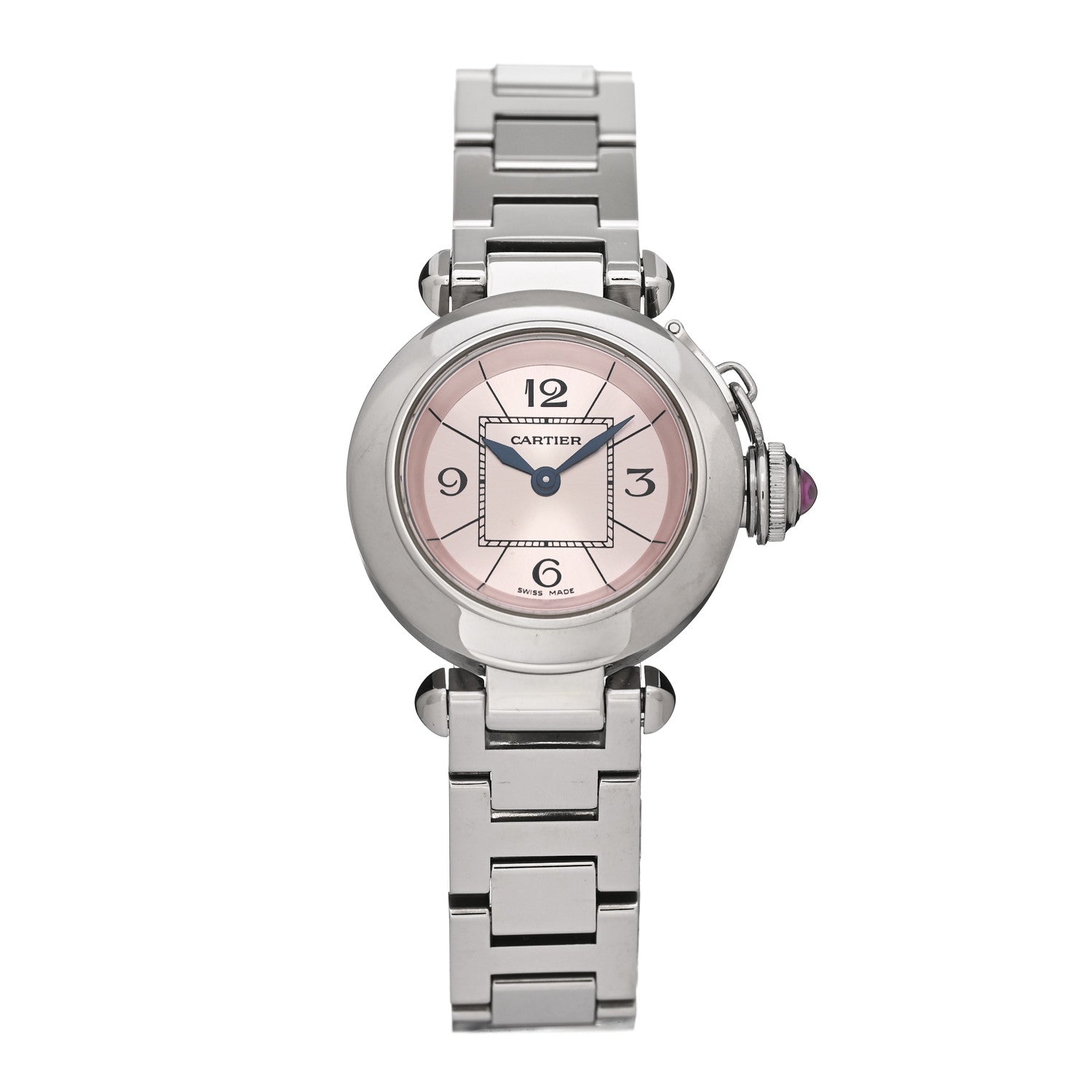Cartier Stainless Steel 27mm Miss Pasha Quartz Watch Pink 1 of 5