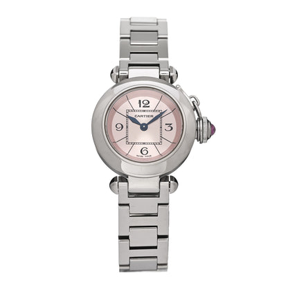 Cartier Stainless Steel 27mm Miss Pasha Quartz Watch Pink 1 of 5