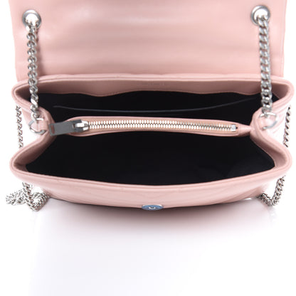 Saint Laurent Calfskin Y Quilted Monogram Small Loulou Chain Satchel Rose Antic 5 of 9
