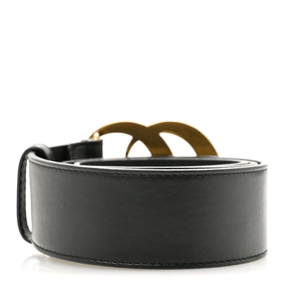 Gucci Moon Calfskin Pearl Double G 40mm Belt 80 32 Black Cream 2 of 6