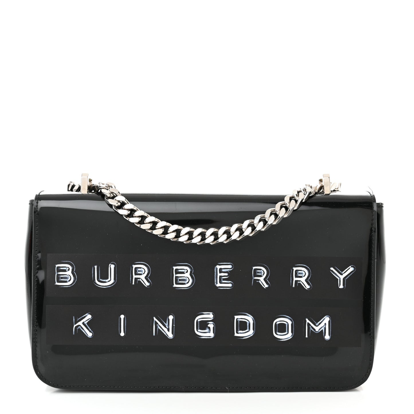 Patent Kingdom Flap Crossbody Black