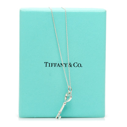 Tiffany Sterling Silver Small Heart Key Pendant Necklace 7 of 7