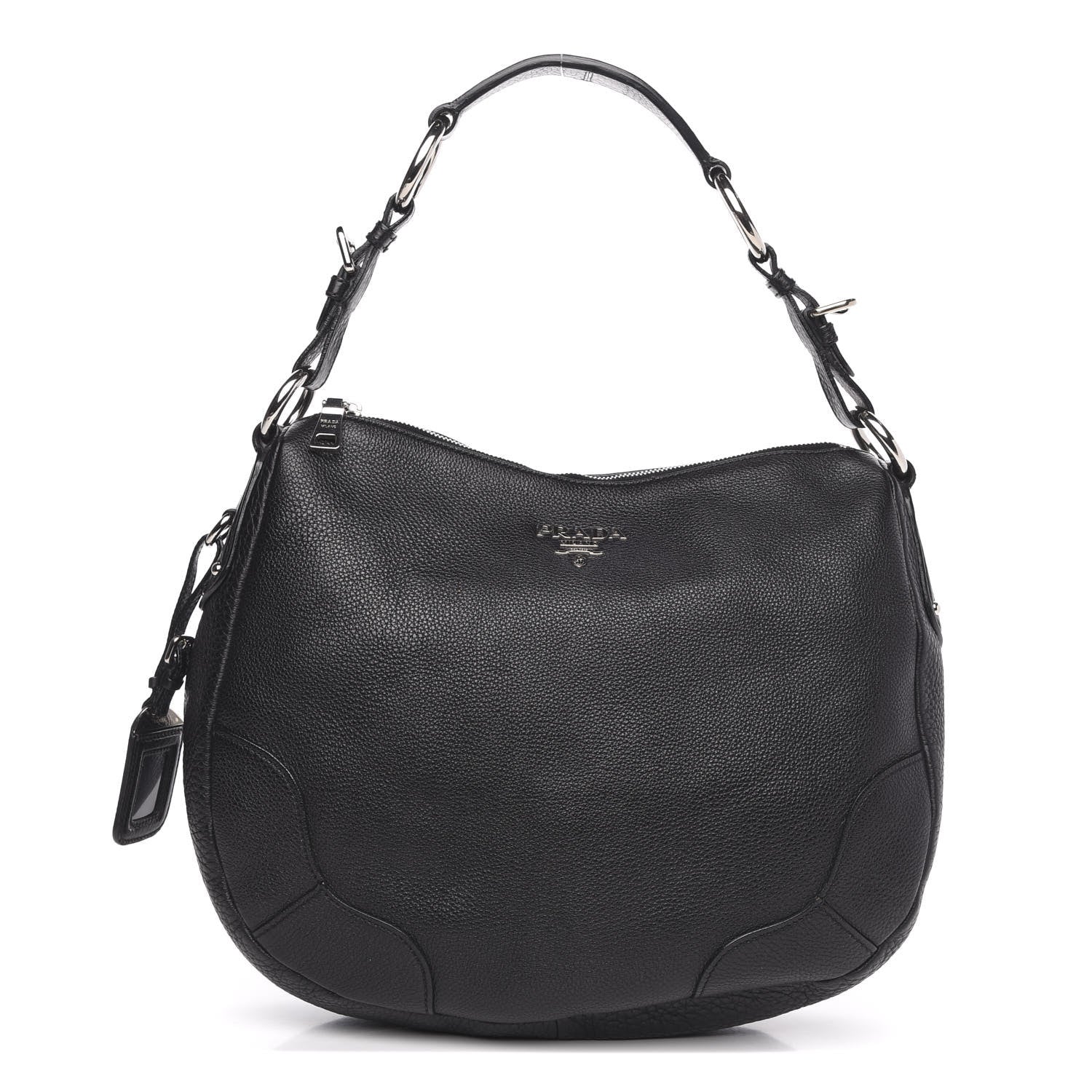 Prada Vitello Daino Hobo Black 1 of 12
