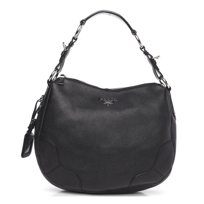 Prada Vitello Daino Hobo Black 1 of 12