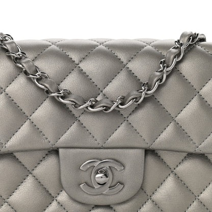 Chanel Metallic Calfskin Quilted Mini Rectangular Flap Ruthenium 8 of 12