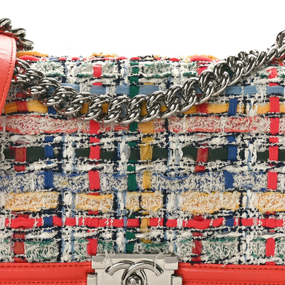 Chanel Lambskin Tweed Medium Boy Flap Coral 8 of 10