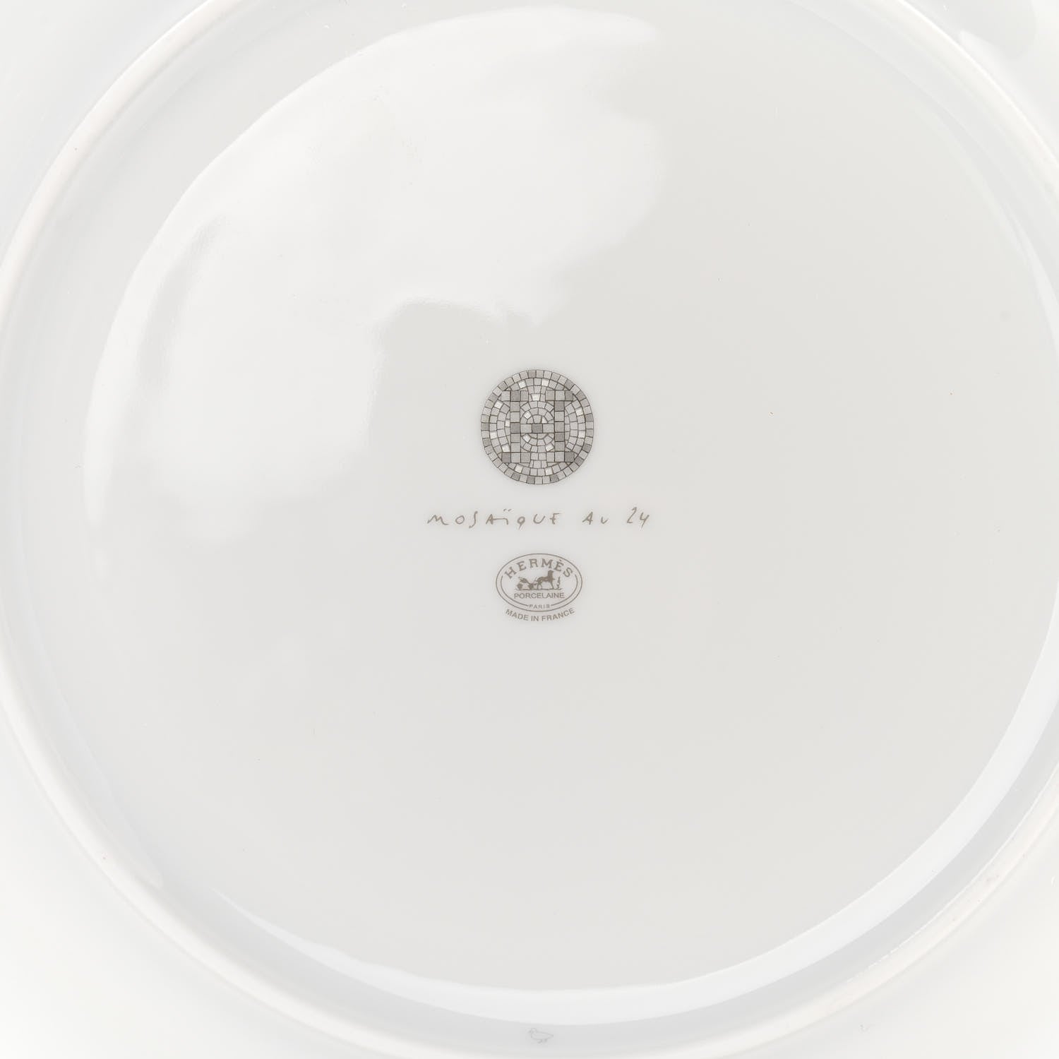 Hermes Porcelain Mosaique Au 24 Platine Dinner Plate Set of 2 5 of 5