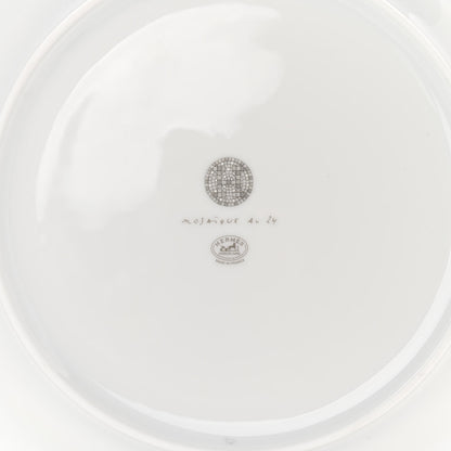 Hermes Porcelain Mosaique Au 24 Platine Dinner Plate Set of 2 5 of 5