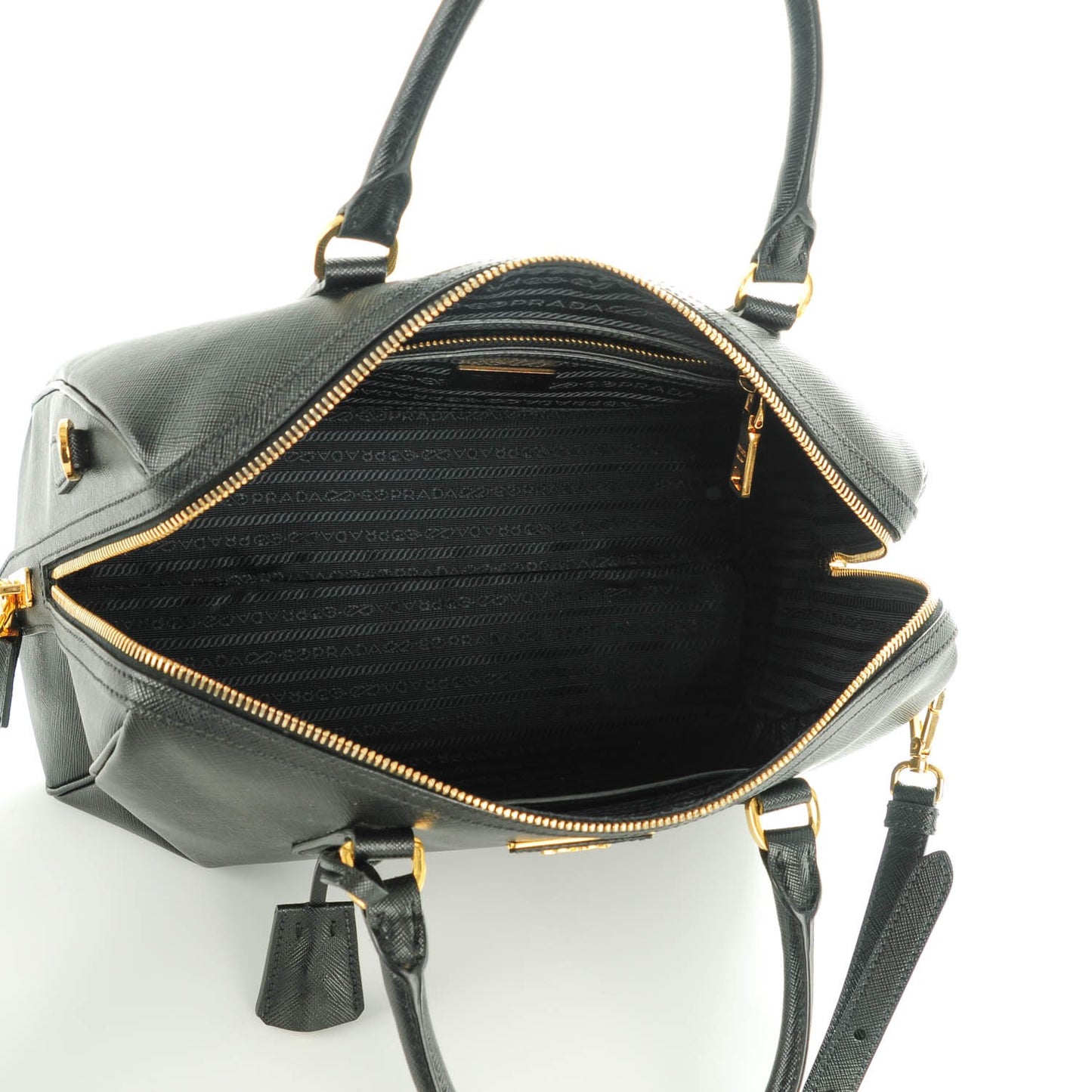 Saffiano Lux Bowler Black