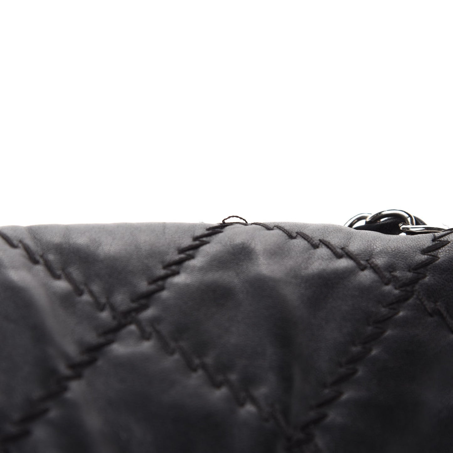 Lambskin Ultimate Stitch Maxi Flap Black