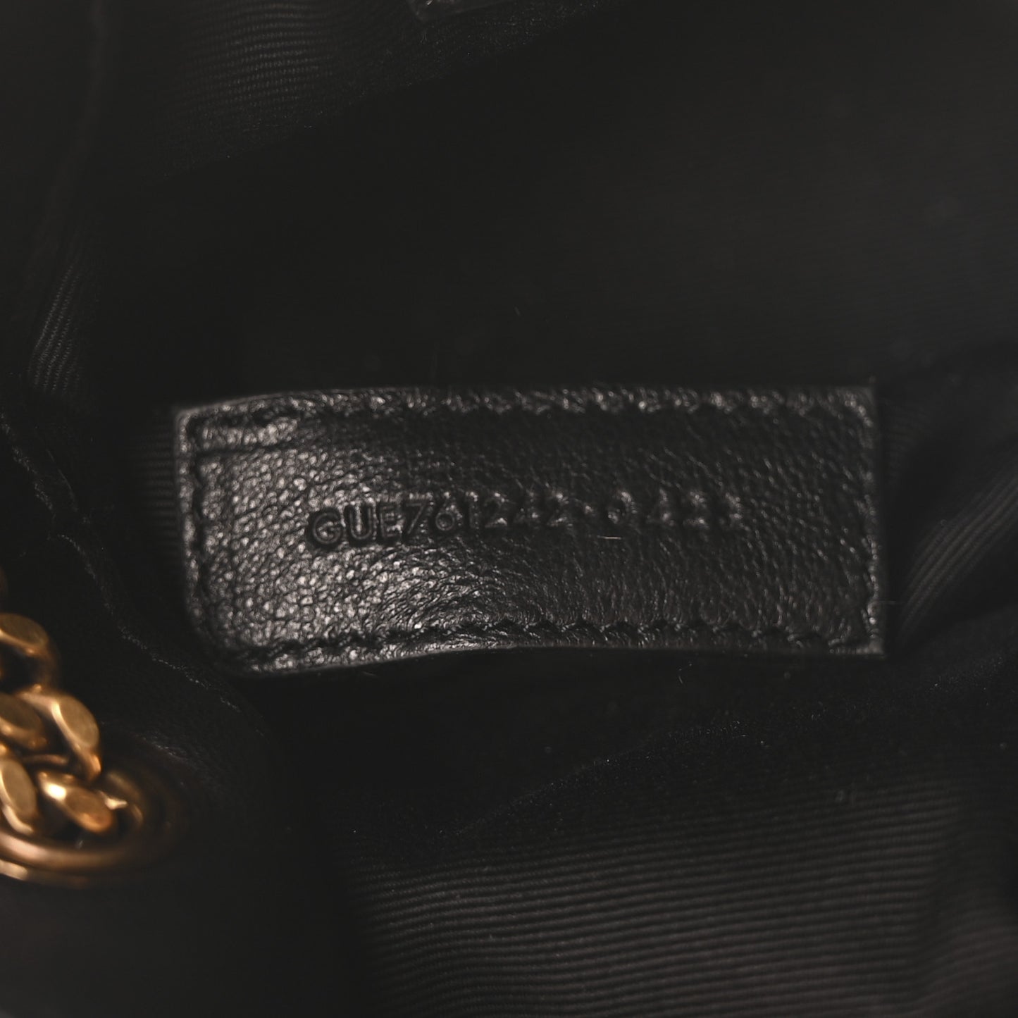 Lambskin Matelasse Monogram Joe Nano Bucket Bag Black