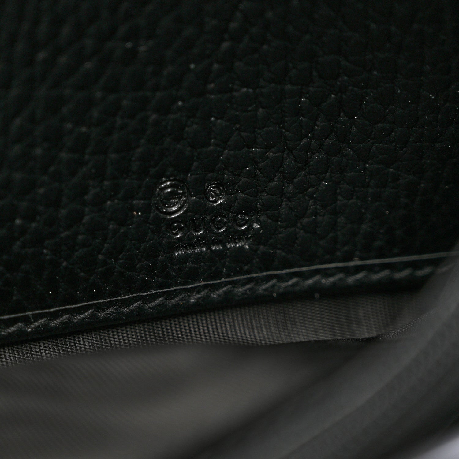 Gucci Dollar Calfskin Interlocking G Continental Wallet Black 7 of 8