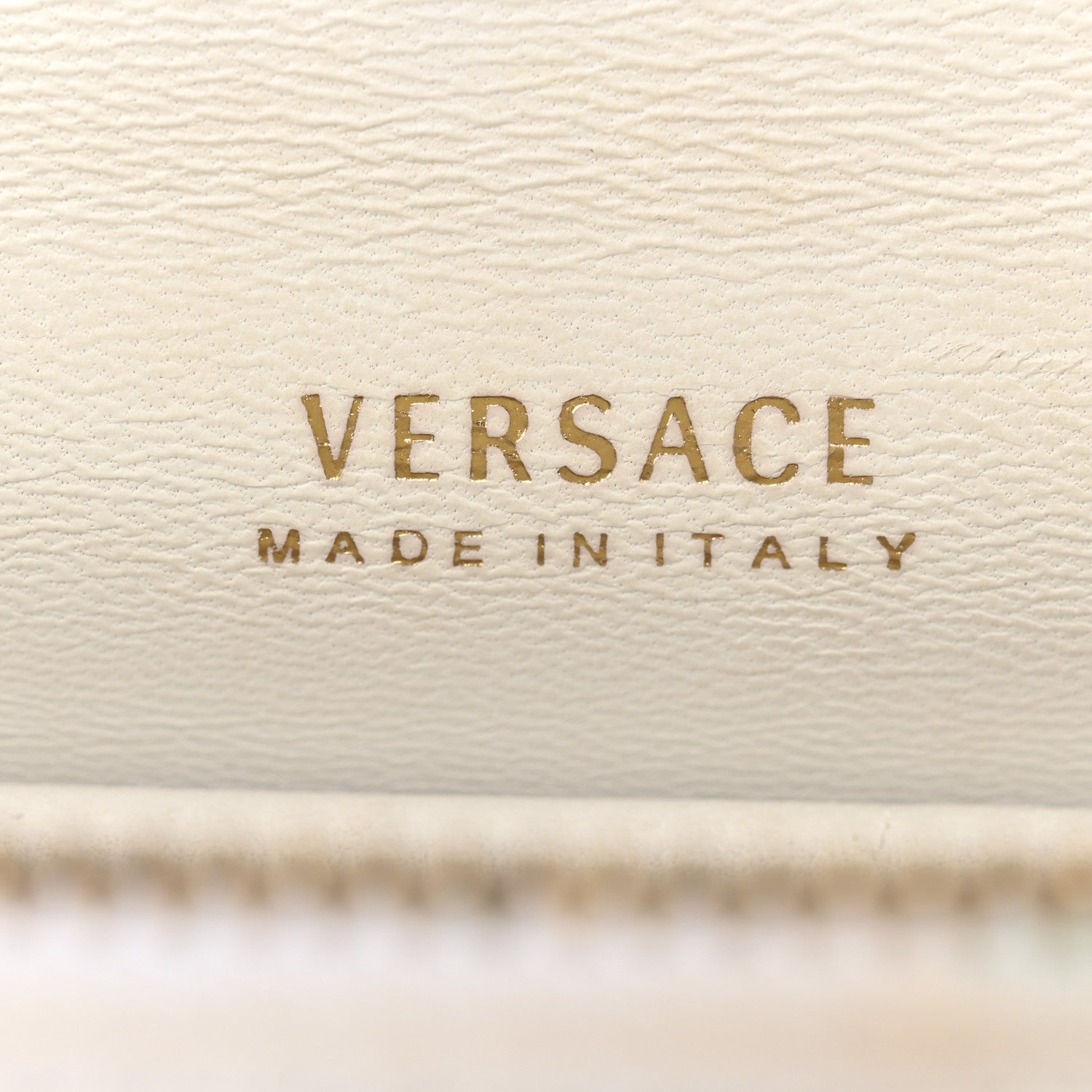 Versace Nappa Quilted Virtus Top Handle Shoulder Bag White 6 of 13