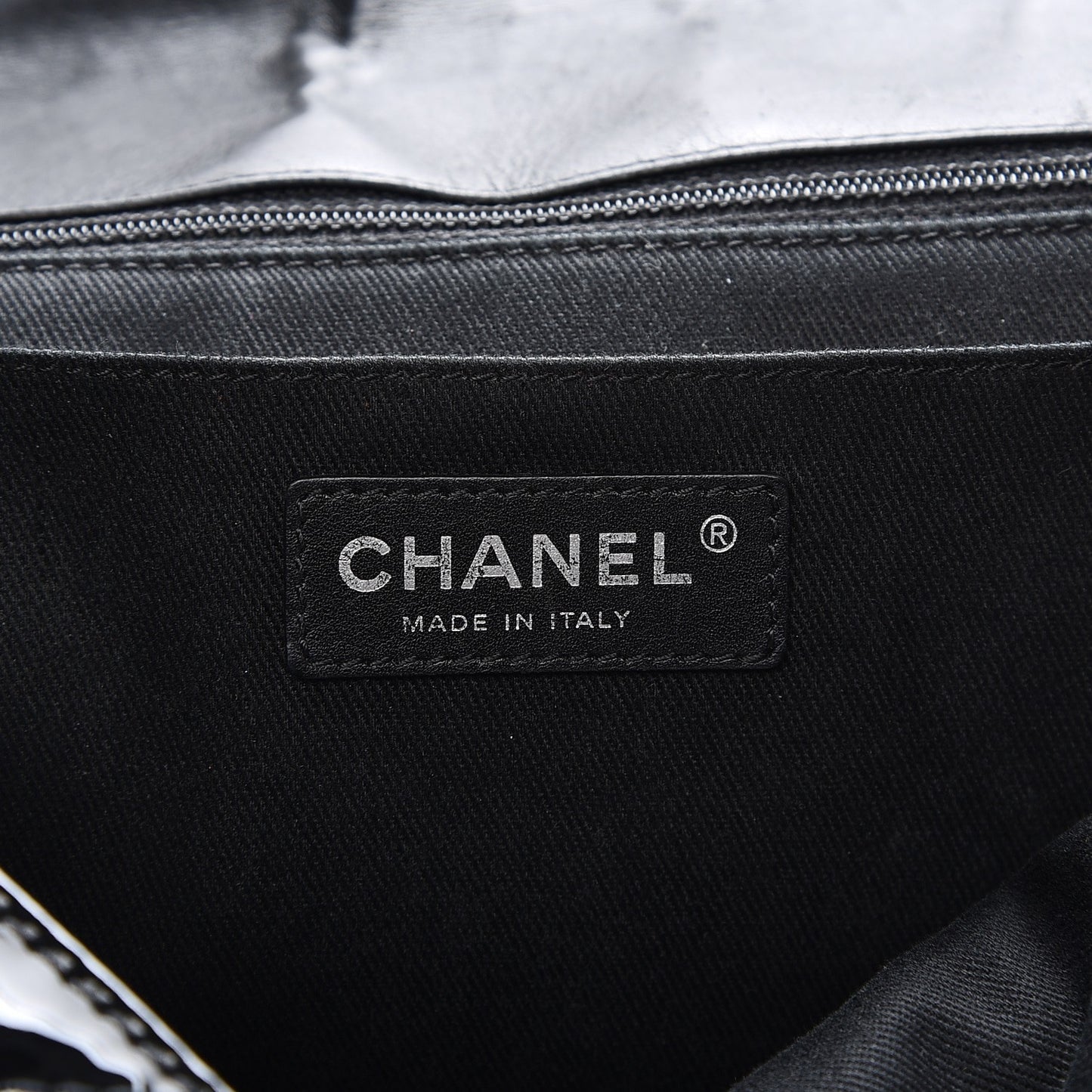 Vinyl Quilted In the Business Flap Bag Black