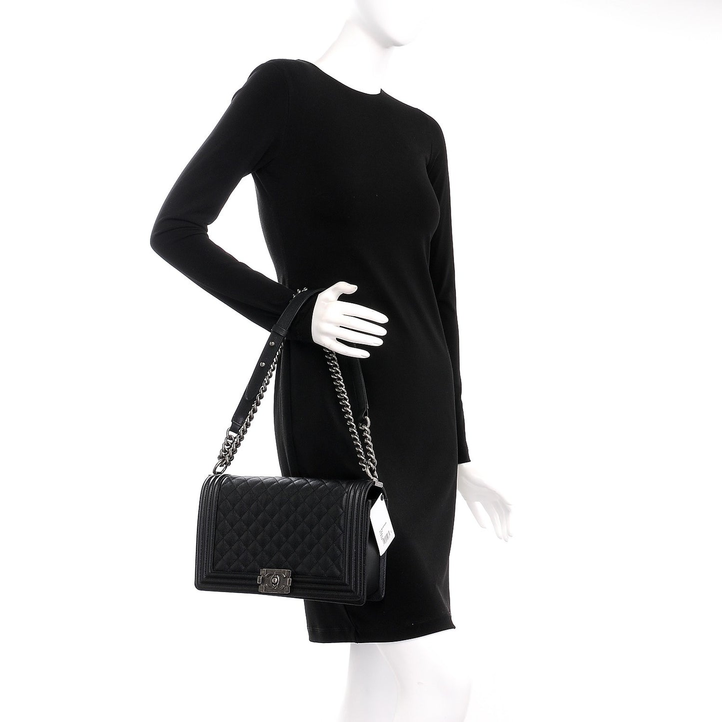 Caviar Quilted New Medium Boy Flap Black