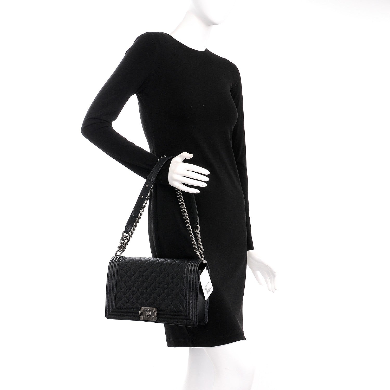 Chanel Caviar Quilted New Medium Boy Flap Black 3 of 8