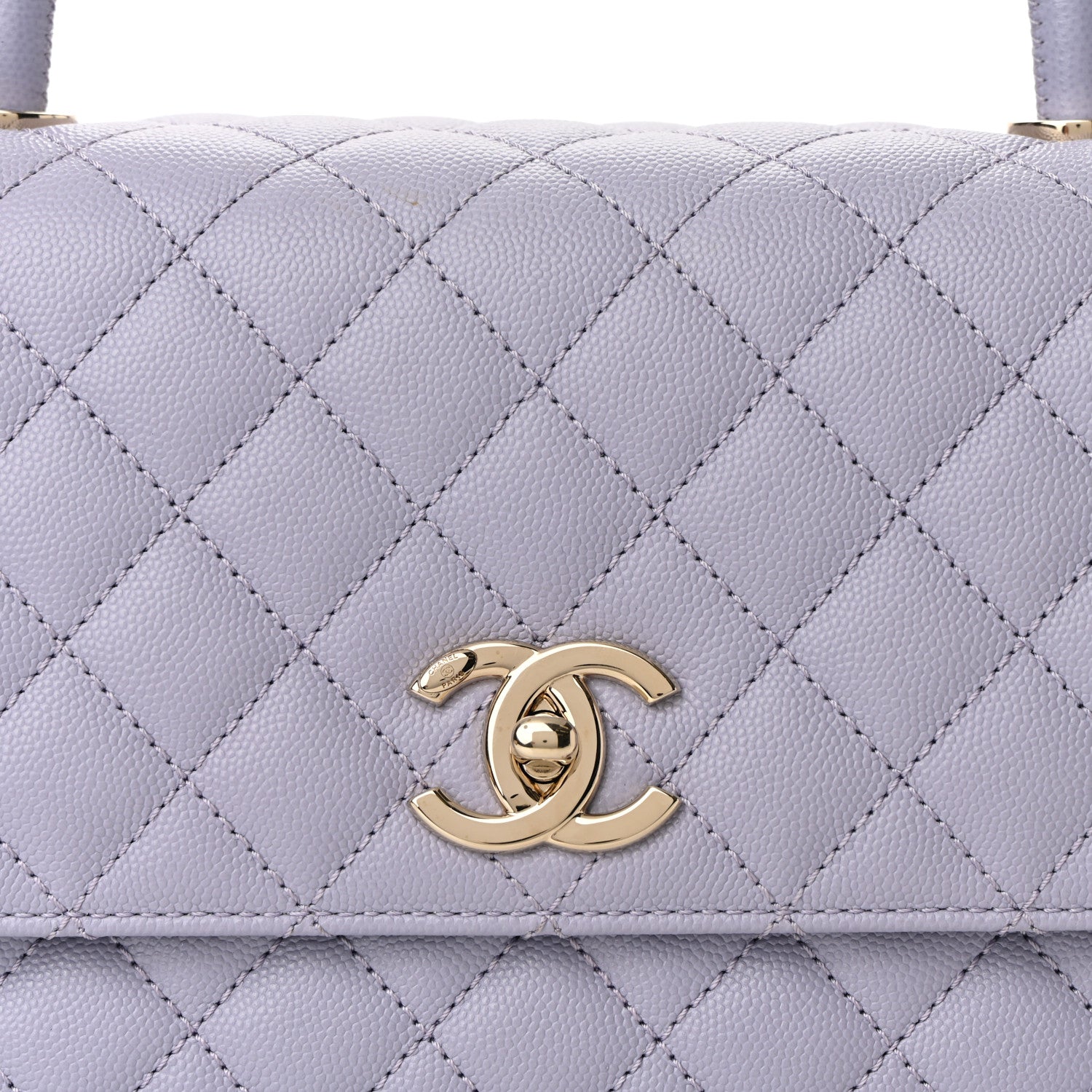 Chanel Caviar Quilted Small Coco Handle Flap Light Purple 8 of 11