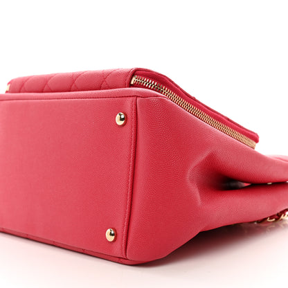 Chanel Caviar Quilted Small Business Affinity Shopping Bag Red 10 of 11