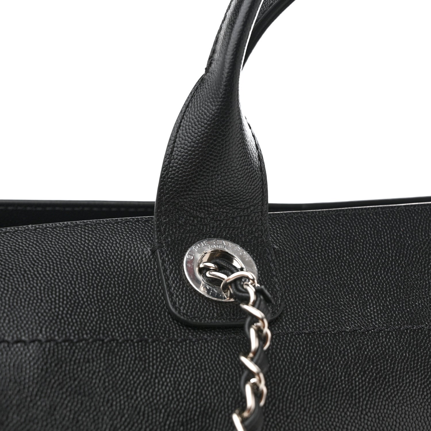 Chanel Caviar Medium Studded Deauville Tote Black 9 of 11