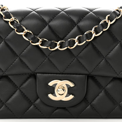 Chanel Lambskin Quilted Mini Rectangular Flap Black 8 of 10