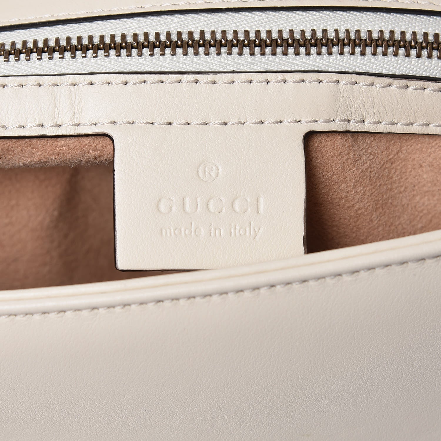 Gucci Calfskin Matelasse Small GG Marmont Shoulder Bag White 6 of 12