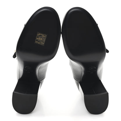 Chanel Lambskin Grosgrain Metal Mary Jane Pumps 39 Black 6 of 10
