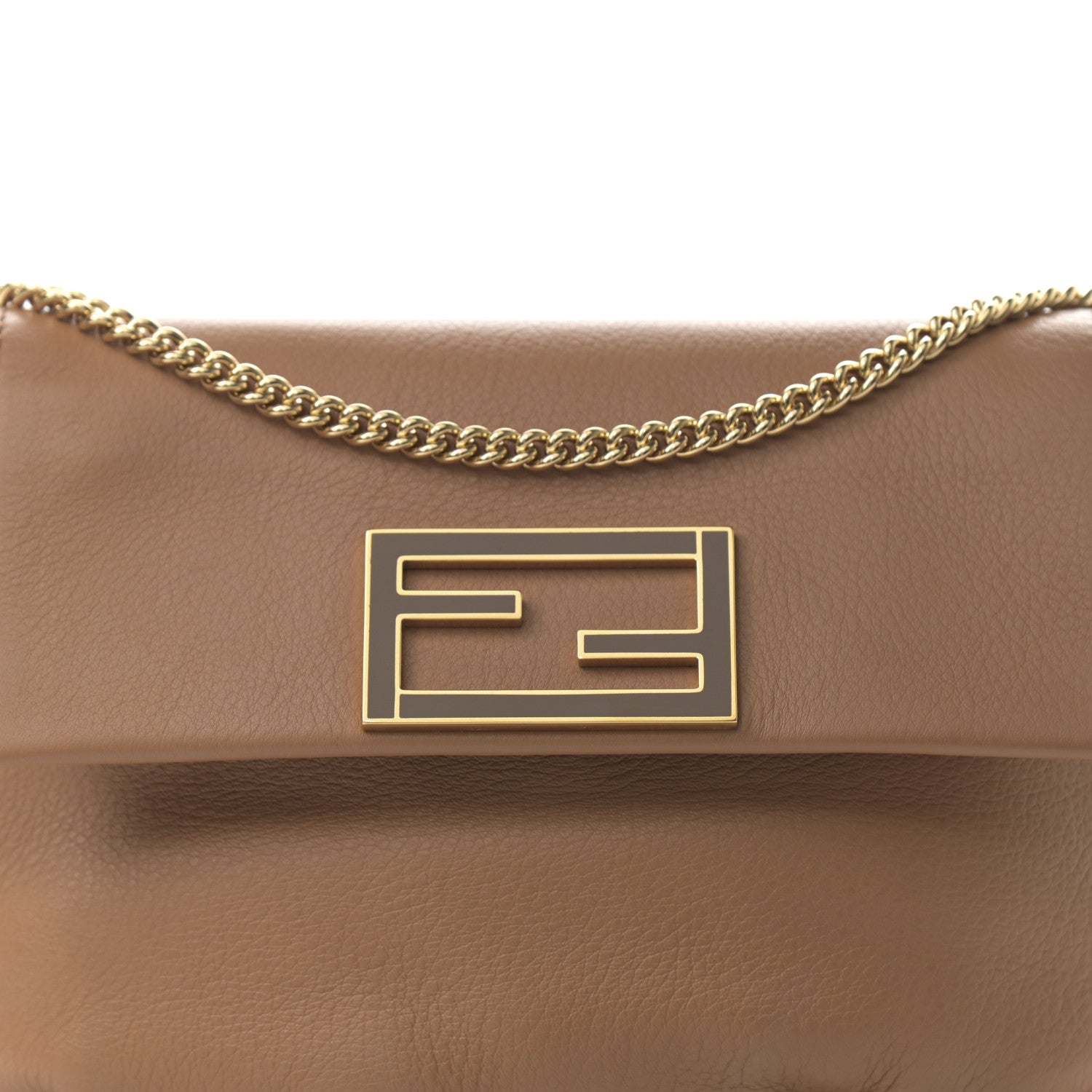 Fendi Vitello Flamingo Enamel Fendista Pouchette Crossbody Orzo 8 of 10