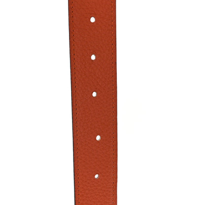 Hermes Box Togo 32mm H Belt 90 36 Black Orange 4 of 5