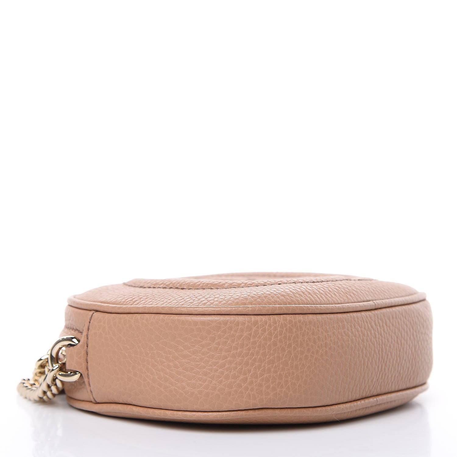 Gucci Pebbled Calfskin Mini Soho Chain Bag Camelia 4 of 9