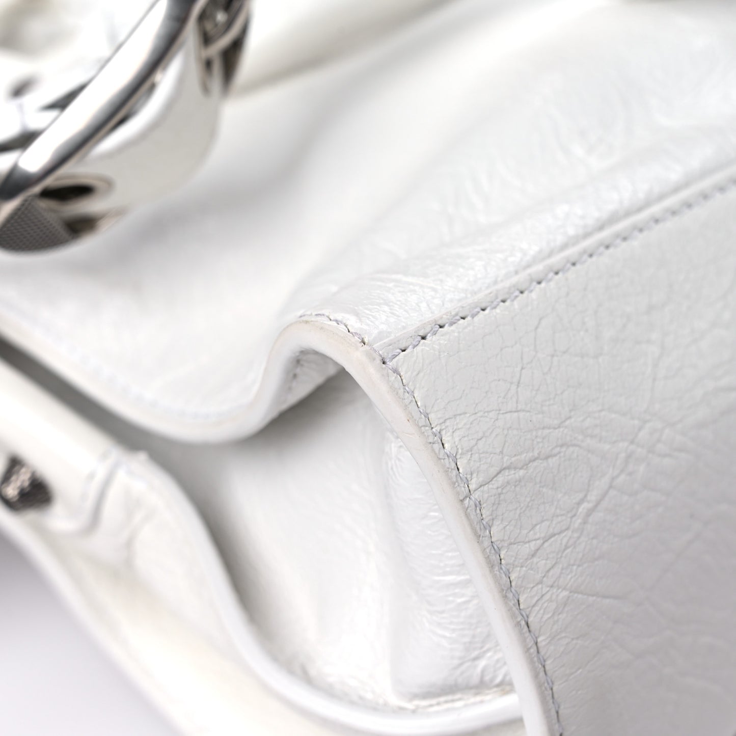 Agneau Arena Neo Cagole Handbag XS Optic White