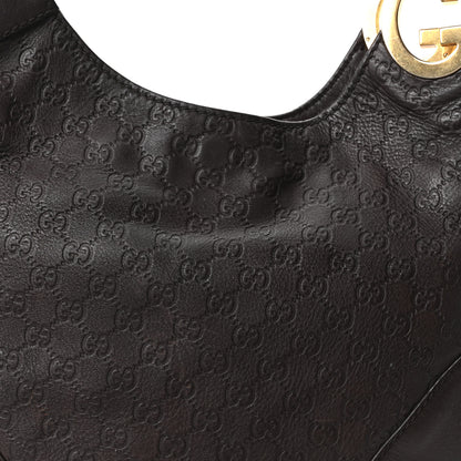 Gucci Guccissima Medium Charlotte Hobo Dark Brown 8 of 10
