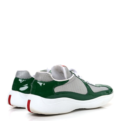 Prada Patent America's Cup Patchwork Sneakers 39.5 Green 5 of 9