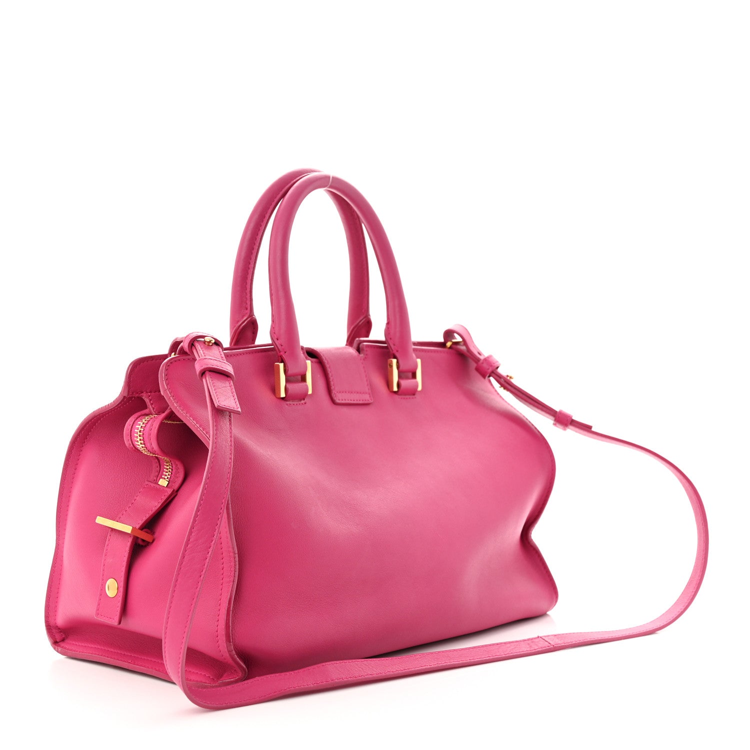 Saint Laurent Calfskin Small Classic Y Cabas Fuchsia 3 of 14