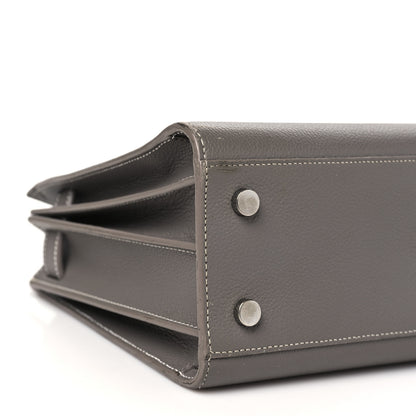 Saint Laurent Grained Calfskin Topstich Baby Sac De Jour Grey 9 of 15