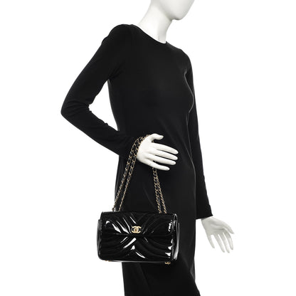 Chanel Patent Small Chevron Single Flap Black 2 of 7