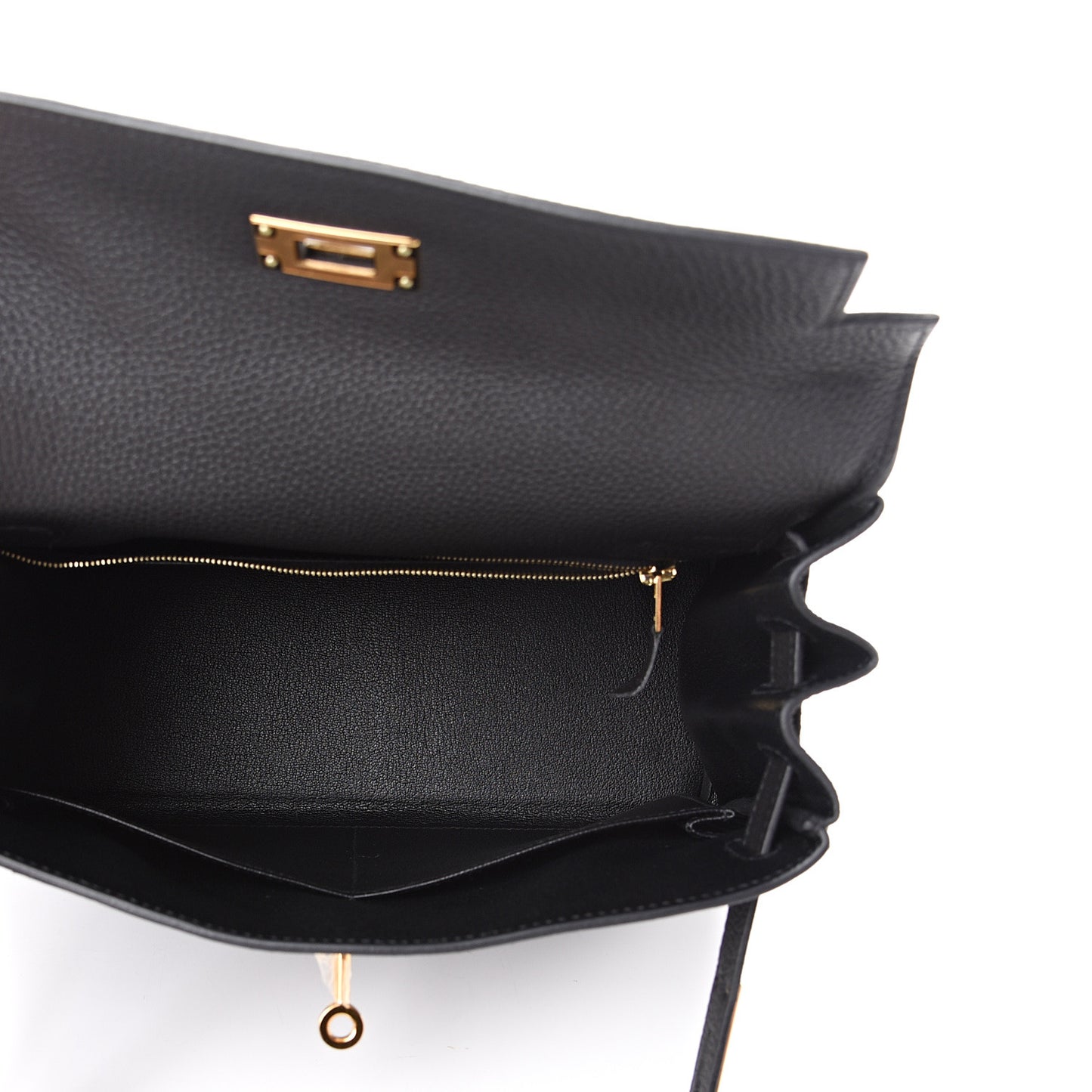 Togo Matte Alligator Kelly Retourne Touch 28 Black