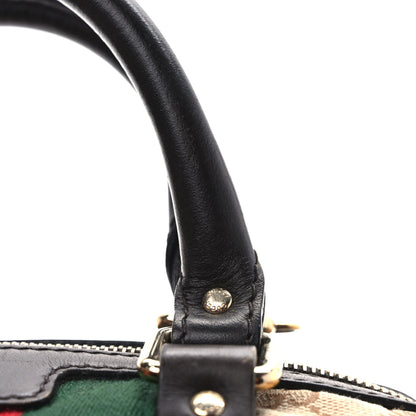 Gucci Monogram Vintage Web Small Boston Dark Brown 16 of 18